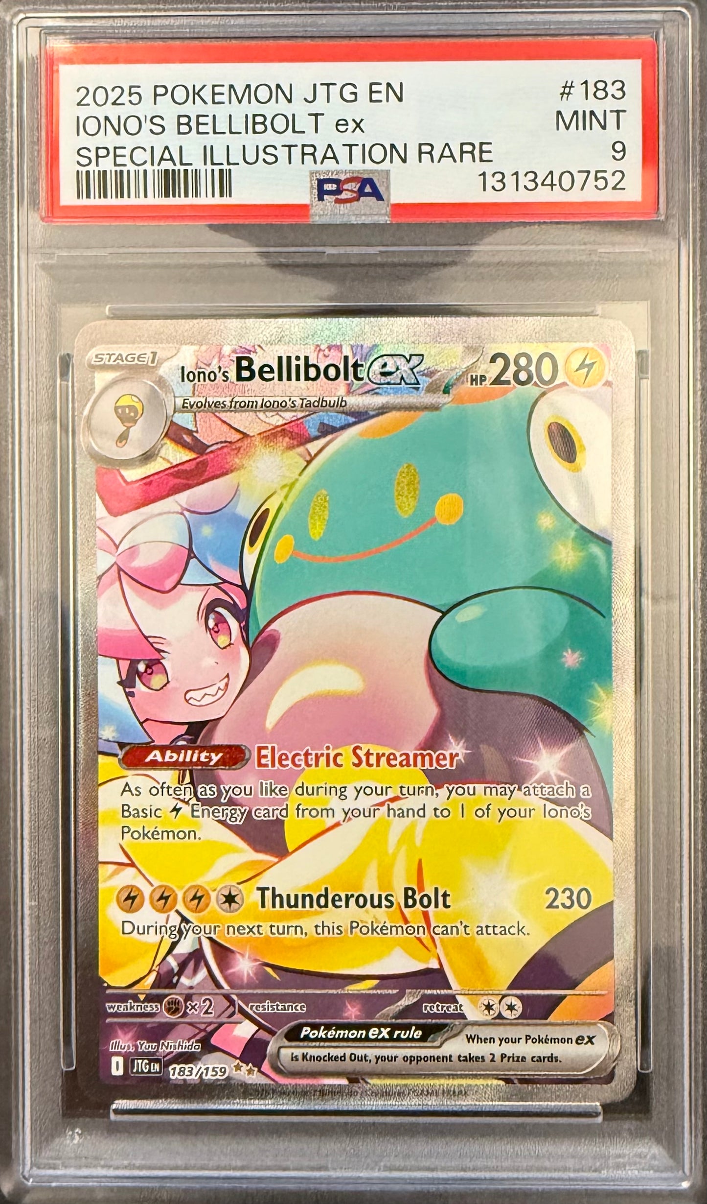 PSA 9 -Iono's Bellibolt EX JTG 183