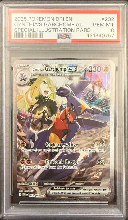 PSA 10 - Cynthia's Garchomp EX DRI 232