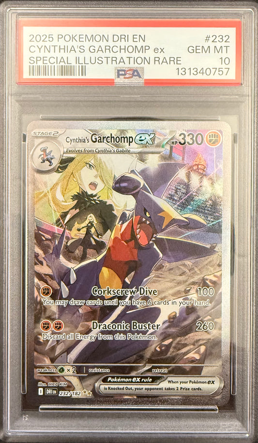 PSA 10 - Cynthia's Garchomp EX DRI 232