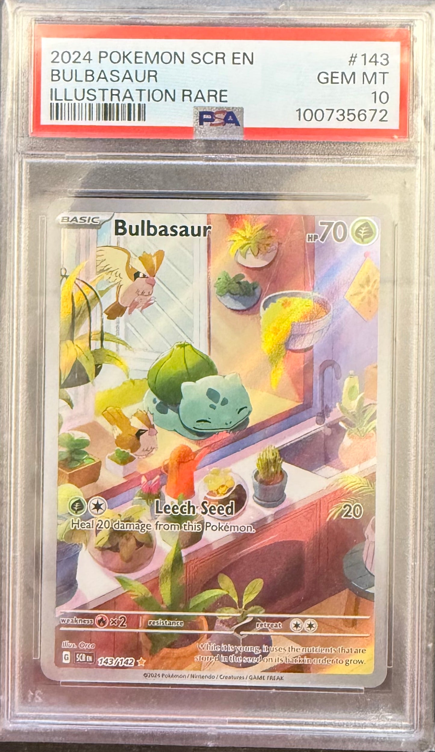 PSA 10 - Bulbasaur SCR 143 & Squirtle SCR 148